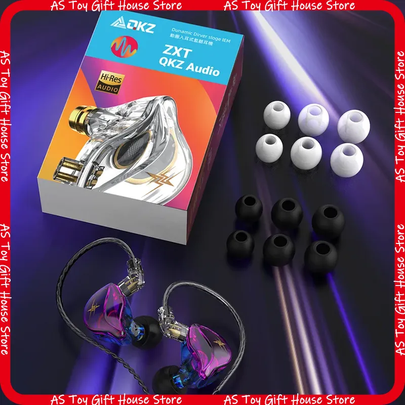 QKZ ZXT Headphone In-Ear Berka - Wired Earphone Mic ulasan dan harga